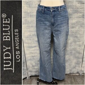 Judy Blue Women's Mid-Rise Wide Leg Jeans in Medium Blue